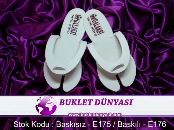 Baskısız E175 - Baskılı E176 ( 6 MM Beyaz Eva Taban Parmak Arası) 