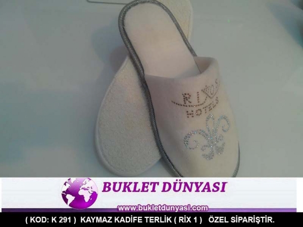 Kadife K 291 Kaymaz Lüks Terlik
