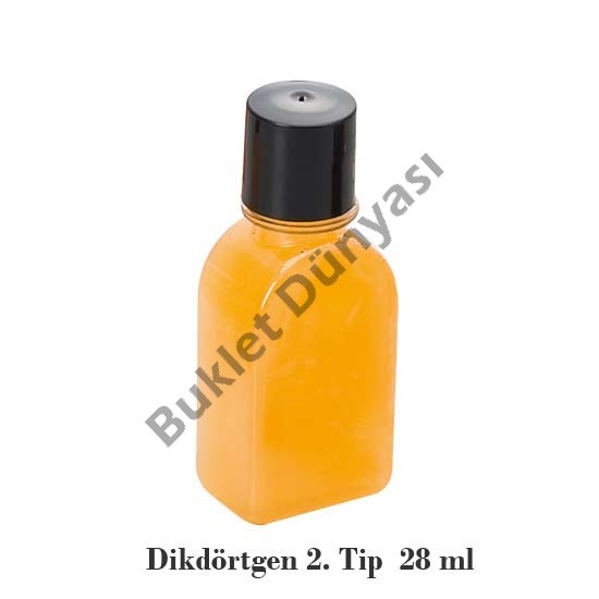 Dikdörtgen 2nci tip 28 ml plastik şişeler