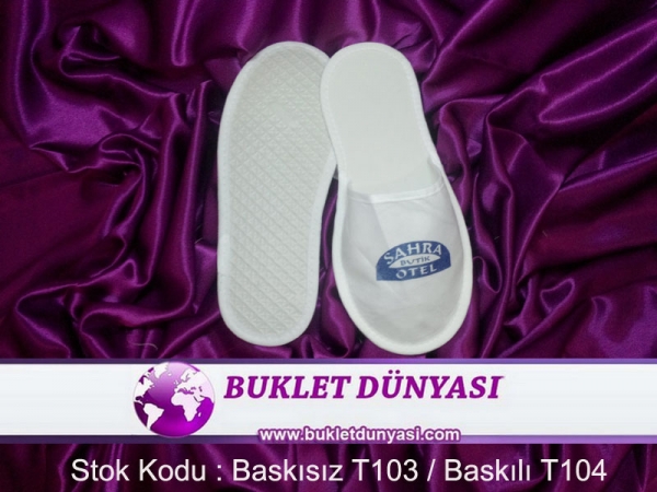 (STOKTAN TESLİM ) T103 - Baskısız  3 mm Taban Tela Terlik 